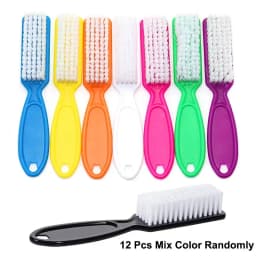 4/6/12 Pcs Color Nail Brush Cleaning Brush Plastic Handle Grip Multifunctional Brush Clean Scrubbing Pedicure For Toes Manicure