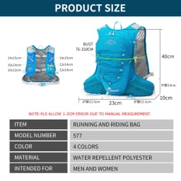 Portable Waterproof Bicycle Backpack, 10 Liters, Water Bag, Suitable for Outdoor Sports, Mountaineering, Hiking, Hydration