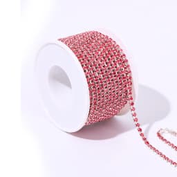 DUCRYSTAL 10Yard/Roll Crystal Rhinestone Chain Trim for Sewing Craft DIY Decoration Jewelry Rhinestones Chain for Wedding Dress