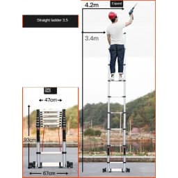 7 Meter Telescopic Ladders Portable Folding Aluminium Ladders Multipurpose Household Step Stair Engineering Staircase for Home