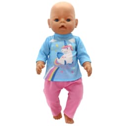 Doll Unicorn Cartoon Clothes for 17-18 Inch Doll 43cm Baby New Born Clothes 18 Inch Doll accessories Holiday And Birthday Gift