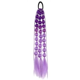 Synthetic 1Pcs Ponytail Extension Corlorful Bubble Braid Long Lantern Braided Ponytail with Hair Tie Straight Hairpieces