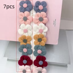 7/14Pcs Set Children Cute Fabric Flower Hair Clip Hair Accessories Sweet Girl Hairpins Baby Headdress Barrettes Kids Headwear