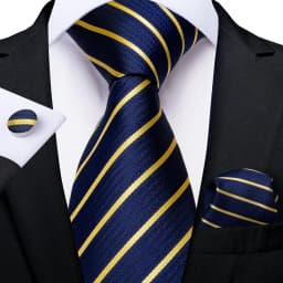 160cm Length Men's Tie Set Handkerchief Cufflinks Wedding Party Accessories Neck Ties Gift for Men Wholesale