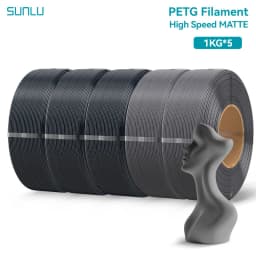 SUNLU 5KG PLA/PETG/ High Speed Matte PETG Filament 1.75mm 1KG Without Tray 3D Printer Filament for 3D Printer,Refll Filament