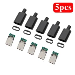 5/10Pcs TYPE C USB 3.1 24 Pin Male Plug Welding Connector Adapter with Housing Charging Plugs Data Cable Accessories Repair