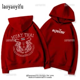 2024 New Muay Thai Sak Yant II Pullover Vintage Muay Thai- Tiger Tattoo Hoodie Alex Pereira Pullover Man Women Casual Sweatshirt