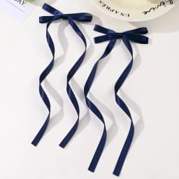 2pcs Long Tassel Ribbon Hairpin Cute Candy Bow Clip for Women Girls Party Gifts Headwear Side Clips Hair Accessories Wholesale