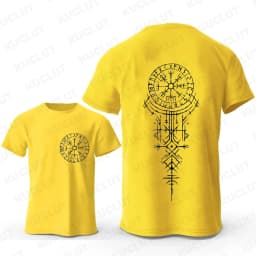 Viking Runic Compass Graphic T Shirts Funny Trip Tshirts Short Sleeve Tops Fashion Casual Harajuku T-shirts Men Brand T-shirts