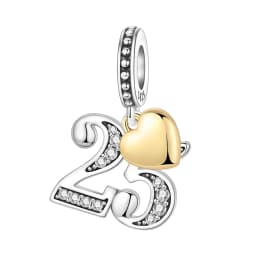 Original 15th 16 18 20 21 Anniversary Birthday Wedding S925 Sterling Silver Bead Pendant Fit Bracelet Necklace DIY Jewelry Gifts