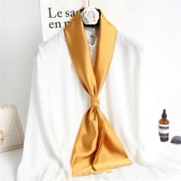 Red Solid Color Long Silk Scarf Female Hair Scarves Silk Satin Neck Scarf For Women 14*145CM Headbands Plain Bag Ribbon Lady