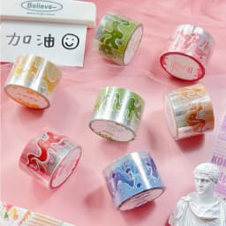 30mm * 3m jam series Kawaii Ins laser silver PET tape handmade DIY scrabbbooking material aesthetic masking tape