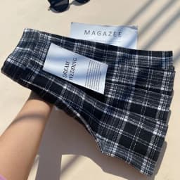 Plaid Woolen Blends Pleated Skirt For Women Fall Winter High Waist A-line Skirt Ladies Fashion Khaki Mini Skirts Vintage Female