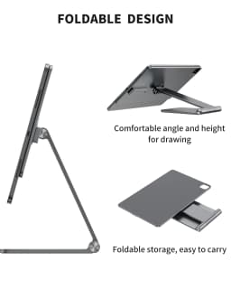 KUXIU X33 PRO MAX iPad Magnetic Charging Stand for iPad Pro 11/12.9/13 inch M4/iPad Air 11/13 inch M2 M3 Foldable Tablet Holder