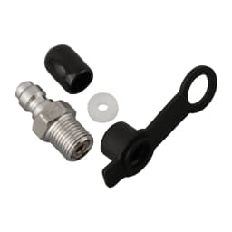 Stainless Steel Pneumatic Quick Coupler Kit For 8mm Hose With M10x1 Male Adapter And Dust Cap Silver+Black