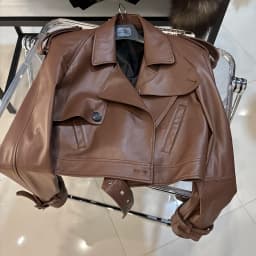 YOLOAgain Women's Real Leather Jacket Sheepskin Coat