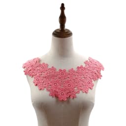 Lace Floral Embroidery Fabric Fake Collar for Needlework White Embroidery Lace Fabric Applique DIY Dress Sewing Supplies Craft