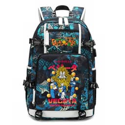 Dragon Ball Z Anime Print Student Backpack Large Capacity Casual Daypack for Kids Teen Boys Girls School Travel