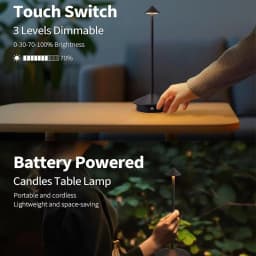 Dimmable LED Table Light 3 Color Options Rechargeable Ambient Night Lamp for Bar Counter Bedroom Bedside Home Decor Lighting