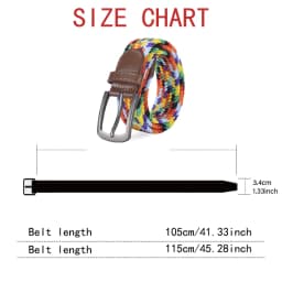 Colored Woven Elastic Belt With Shorts Casual Pants Fashionable Men Women Universal Waist Accessories Wholesale Direct Sales