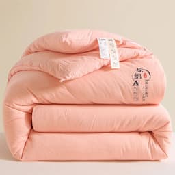 Soybean Fiber Filled Fluffy Comforter Thick Warm Autumn Winter Duvet Insert Solid Color Brushed Soft Quilt for Single Double Bed