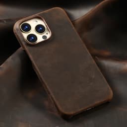 for Magsafe Case for iPhone 15 16 17 18 Pro Max Air Retro Luxury Full Grain Cowhide Genuine Oiled PULL-UP Leather Magnetic Cover