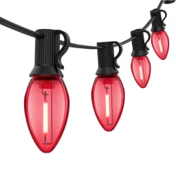 Colorful Outdoor String Lights C7 Shatterproof Replacement Bulbs 1W E12 Base RGB Waterproof Garland for Party Garden Decorations