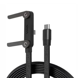 240W PD Fast Charging Type C to Type C Cable USB C to Type C Cable with Foldable Stand Phone Holder For iPhone 15 Xiaomi HUAWEI