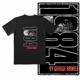 Coolmind U0014-T2 1984 Graphic Print Men T Shirt O-Neck Loose Tshirt Men 100% Cotton Tee Shirts