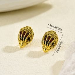 Retro Textured Eagle Stud Earrings Antique Design Colorful Zircon Inlaid Hawk Head Punk Vintage Gothic Animal Jewelry Серьги