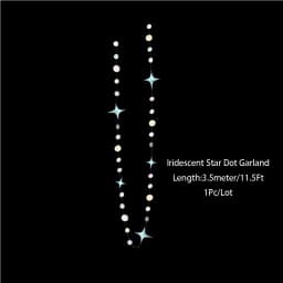 Iridescent Star Moon Circle Garland Ramadan EID Mubarak Birthday Party Decorations Hanging Crescent Twinkle Little Star Streamer