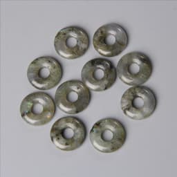 5pcs Natural Big Hole Stone Beads Labradorite Jades Agates Round Donut Pendant For Jewelry Making Earrings Necklace DIY 18CM