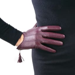 Women's Warm Driving GLOVES Black Real Leather Short Winter GLOVES Tassel Zipper Wristlet Touchscreen Genuine Goatskin Leather