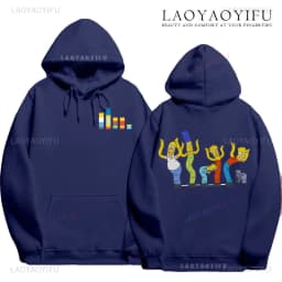 The Simpsons Duff Beer Circle Logo V2 Hoodie Funny Retro Street Fashion Men's Gift Long Sleeve Design Printed Family Pullover