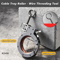 Cable Tray Roller Pulley Wire Guide Threading Tool Bottom Hung Mount Time Saving Wiring Aid Fixation Construction Auxiliary Tool