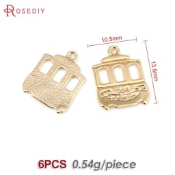 18K Gold Color Airplane Bicycle Tower Windmill Charms Pendants High Quality Diy Jewelry Making Necklace Earrings Accessories