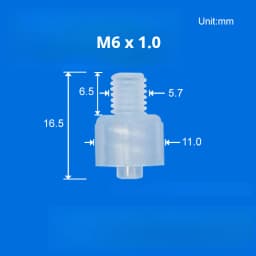 5PCS/lot Plastic Polypropylene Luer Lock Adapter Luer Lock to Thread 1/4-28UNF,10-32UNF,M6,M5,G1/8