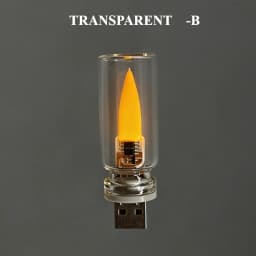 USB Flame Flickering Night Light 5v Frosted Clear Glass LED Flickering Dynamic Candle Light DIY Car Home Atmosphere Lighting