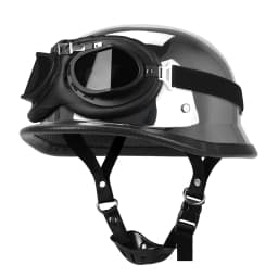 Motorcycle Half Helmet German Leather Vintage Helmet Casco Moto Motorcycle Open Face Helmet Biker Pilot DOT Certification S-XXL