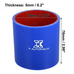 X Autohaux Universal Straight Silicone Reducer Hose Coupler Intercooler Turbo Straight Tube Piping 89mm ID Auto Car Accessary