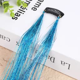 1 Pc Sparkle Shiny Hair Tinsel Hair Extensions Dazzles Women Hippie for Braiding Headdress Hair Braiding Tools Long 100cm