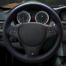 Customized Car Steering Wheel Cover Black Suede Steering Wheel Braid For BMW M Sport M3 E90 E91 E92 E93 E87 E81 E82 E88 X1 E84