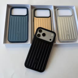 RIMOWA Aluminum Alloy Phone Cases For iPhone 18 17 16 Pro Max 3D Corrugated Stripe Back Luxury Bussiness Luggage Cover