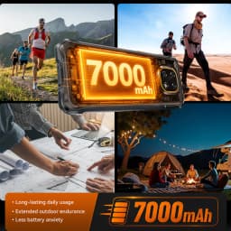 Cubot KingKong ES 5 Android Smartphone 6.88" 120Hz Screen Up to 24GB RAM(12+12GB) 256GB ROM 7000mAh Battery Rugged Phone NFC