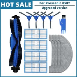 Replacement Accessories For Proscenic 850T Robot Vacuum Cleaner Spare Parts Main Side Brush Filter Hepa Mop Rag Brush Cover