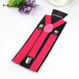 Solid Color Elastic Leather Suspenders Clip-on Buckle Men Straps Adjustable Elastic Y-Back Braces For Wedding Suit Accessories