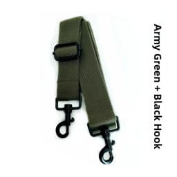 38cm Wide Polyester Cotton Bookbag Strap Military Green Canvas Single Shoulder Slant Cross Strap Bronze Hardware Accessory