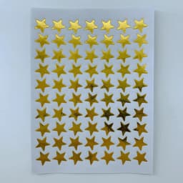 10sheets/bag Gold Star Sticker Stamping Five Pointed Star Sticker Student's Reward Sticker Teacher Praise Label