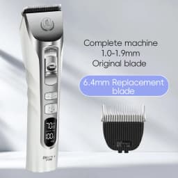 Fenice New Upgrade 5000mA Capacity Cordless LCD Screen Pets Dog Grooming Clippers Rechargeable Haircut Shaver for Trimming Salon