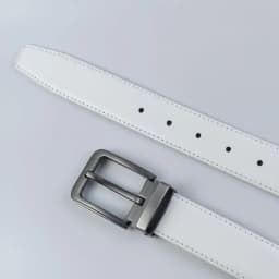Korean version Golf white leather belt Pin buckle youth pants casual belt original belt for men and women